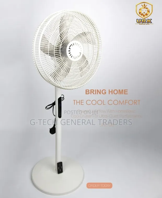 URK 16-Inch Remote-Controlled Standing Fan - 1