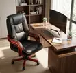 Executive Office Chair - Black Leather - 1
