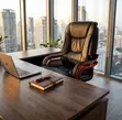 Executive Office Chair - Black Leather - 2