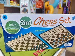 2-in-1 Chess and Checkers Game Set