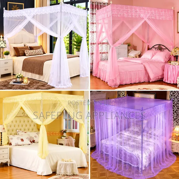 Quality 4-Stand Mosquito Net - All Sizes & Colours - 1