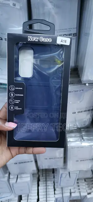 Blue Tactile Grid-Pattern TPU Case for Oppo A16