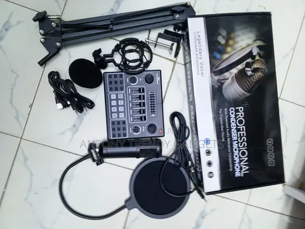 BM800 Condenser Microphone with V9 Audio Mixer - 1