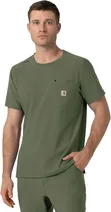 Carhartt Olive Men's Crew Neck Scrub Top - XL - 5