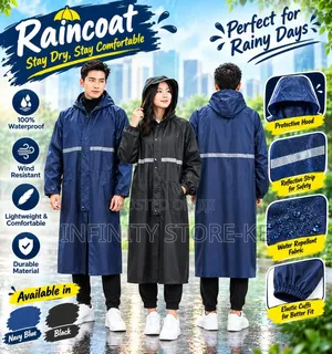 Adult Unisex Waterproof Raincoat - No Pocket