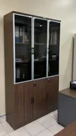 Boss Office Products Wooden Office Cabinet with Glass Doors - 3