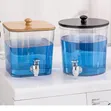 Acrylic Laundry Detergent Dispenser with Bamboo Lid - 2