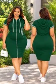 Hooded Dress yenye Zip - 3