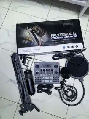 BM800 Condenser Mic na V9 Live Mixer na Shock Mount