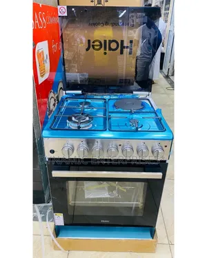 Haier 60x60cm Cooker ya Gesi ya Milango 4 na Kifaa cha Gesi