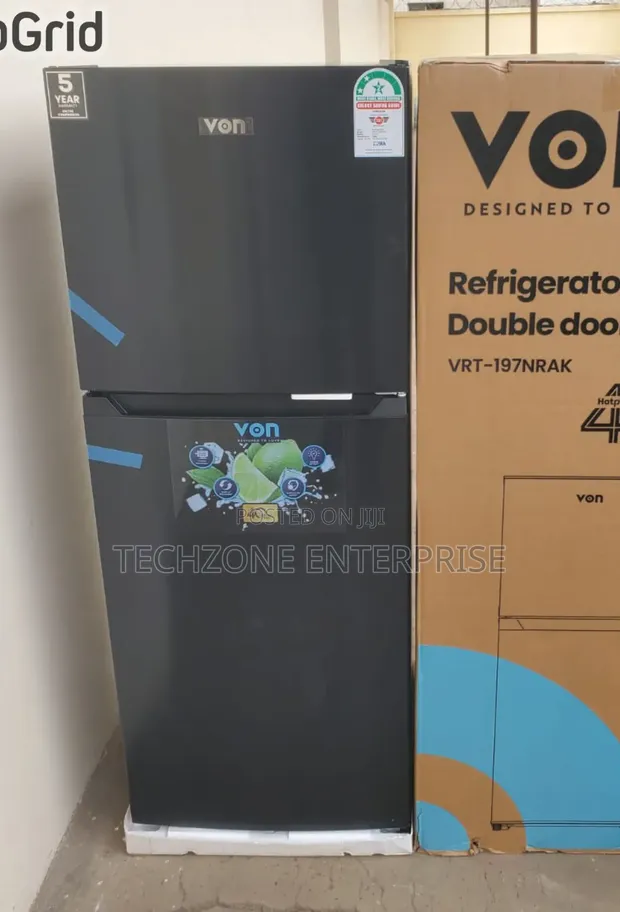 197L Von No Frost Double Door Fridge - Dark Inox - 1