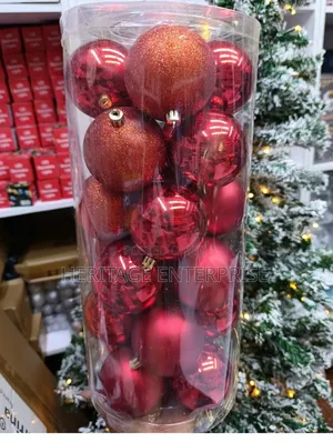 Mipira ya Mapambo ya Krismasi (24pcs, 8cm, Dhahabu)