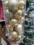 Mipira ya Mapambo ya Krismasi (24pcs, 8cm, Dhahabu) - 2