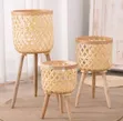 Seti ya Vituo vya Mimea vya Boho Rattan vya 3 - 4