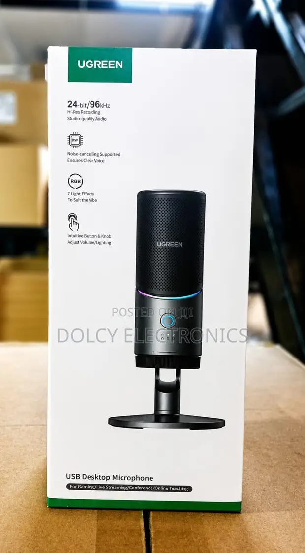 Ugreen Desktop USB Microphone with RGB Lights - 1
