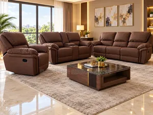Six-Seater King-Size Recliner Sofa - Luxurious Brown