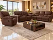 Six-Seater King-Size Recliner Sofa - Luxurious Brown - 1