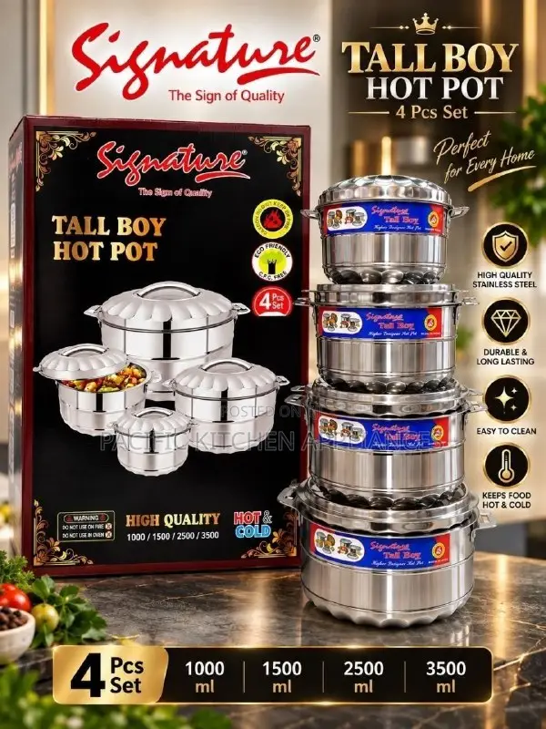 Signature Elegance Hot Pot Set ya Chuma cha Kutolea - Vipande 4 - 1