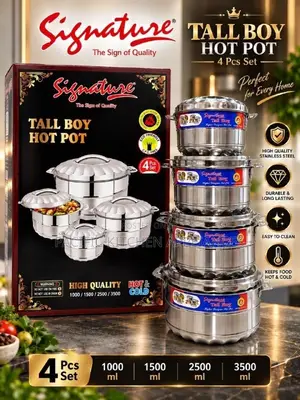 Signature Elegance Hot Pot Set ya Chuma cha Kutolea - Vipande 4