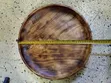 Sahani ya Chakula cha Jioni ya Mbao Iliyotengenezwa kwa Mikono 36cm - 2