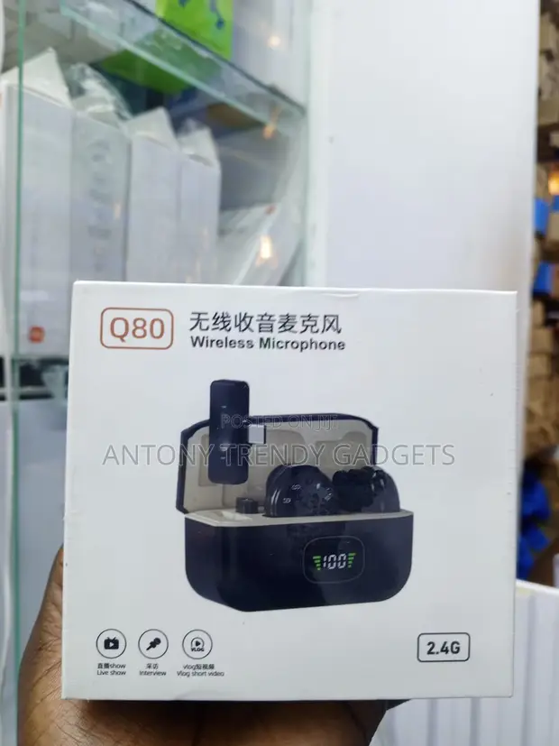 Q80 Dual Mini Wireless Microphone kwa TikTok & YouTube - 1