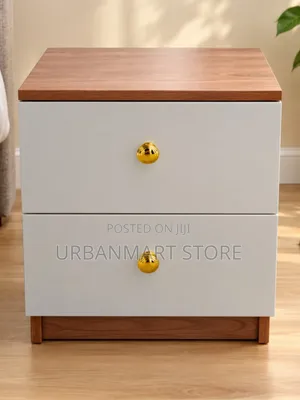 Kabati la Kitanda la Mbao lenye Droo 2 Urefu 88cm