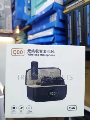 Q80 2.4GHz Clip-on Microphones with Digital LED Display