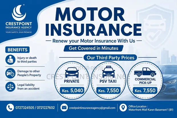 Third Party Only (TPO) Motor Insurance from KES 5,040 - 1