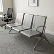 Professional Steel Reception Bench - 3 Seater - 3