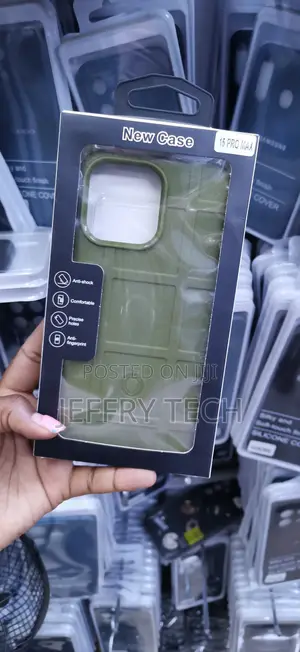 Army Green Rugged Shield TPU Case for iPhone 15 Pro Max