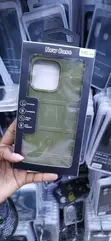 Army Green Rugged Shield TPU Case for iPhone 15 Pro Max - 1