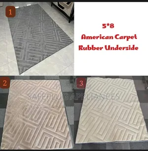 Carpet ya Sakafu ya Marekani ya Ubora 5x8 na Msingi wa Mpira Usiodhihiri