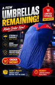 Motorcycle Umbrella for Sun and Rain Protection - 1