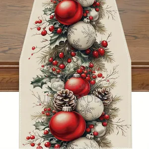 Kifuniko cha Meza cha Laini cha Krismasi