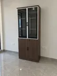 Modern Wooden Office Cabinet with Glass Doors - 4