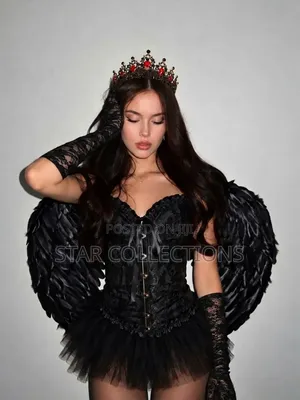 Seti ya Mavazi ya Halloween 5-in-1 Swan/Malaika Mweusi
