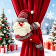 Christmas Curtain Accessories - Santa & Snowman Buckles - 1