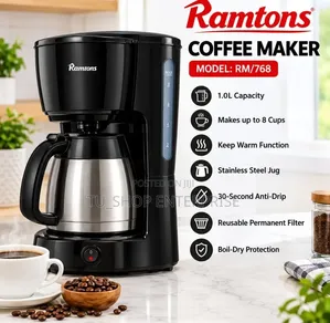 Ramtons Coffee Maker Nyeusi - RM768