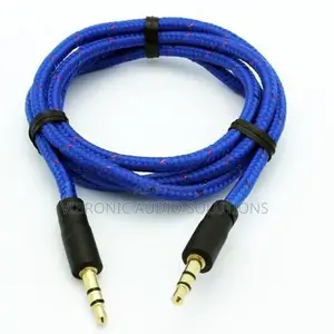 1.5m 3.5mm AUX Audio Cable - Blue Braided