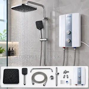 Milano Tankless Water Heater with Rain Shower Set