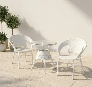 Seti ya Jedwali na Viti vya Rattan vya Nje