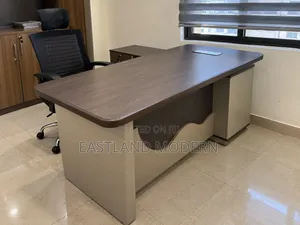Executive Office Desk with Side Cabinet