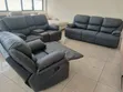 Premium Imported 6-Seater Recliner Sofa - Gray Fabric - 1