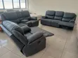 Premium Imported 6-Seater Recliner Sofa - Gray Fabric - 4