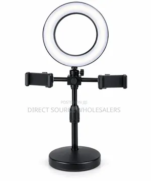 Live Desktop Ring Light na Dual Phone Holder