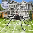 Seti ya Mapambo ya Mtandao wa Buibui Nyeupe wa Halloween - 2