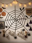 Dekorasyon ya Mtandao wa Buibui wa Halloween (1.5m, 2.5m, 5m) - 1