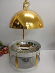 Chafing Dish ya Kifahari ya Dhahabu 8L yenye Dekli ya Kunyongwa - 3