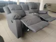 Standard 2-Seater Grey Fabric Recliner Sofa yenye Cup Holders - 2