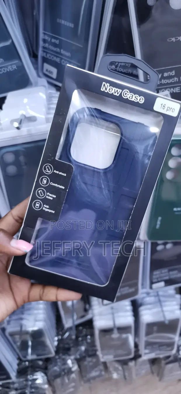 Navy Blue Rugged Shield Case for iPhone 16 Pro - 1